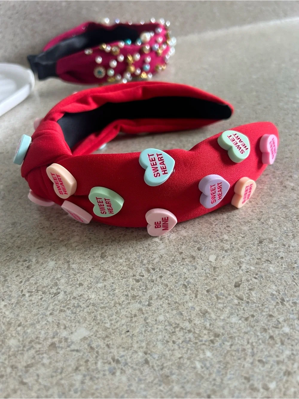 Headband with Candy Hearts